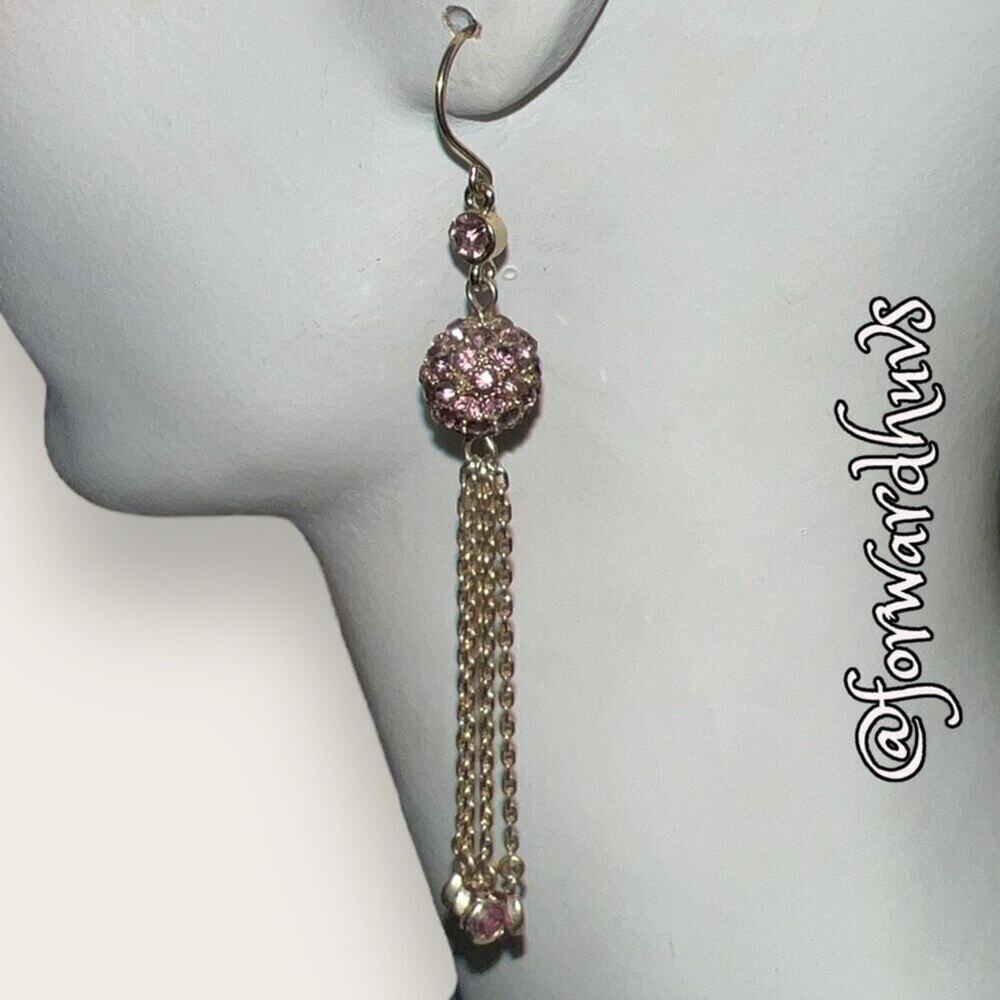 Bundle Sale 3 for $15 | Metal Chain Rhinestone Dangle Earrings